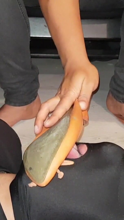 Stunning moment from "Smelly flat shoes and feet licking"