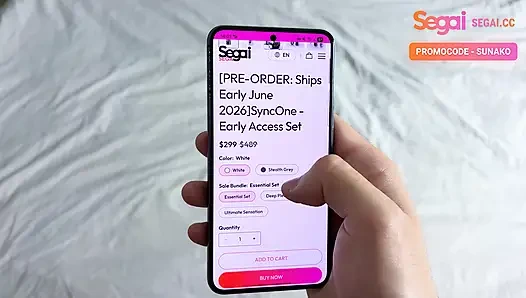Echter orgasmus mit AI Sunako, SyncOne Segai masturbator