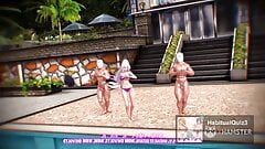 Mmd r18 haku koshitantan dança sexual com subs - 3d hentai