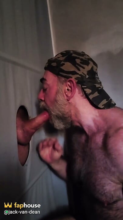 Bearded Stepdaddy at Gloryhole