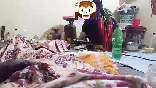 I was cooking and the guy masturbated behind my back. Indian desi boy and mummy