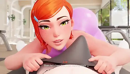 Zoe lässt Eden während des trainings ihren dicken arsch ficken