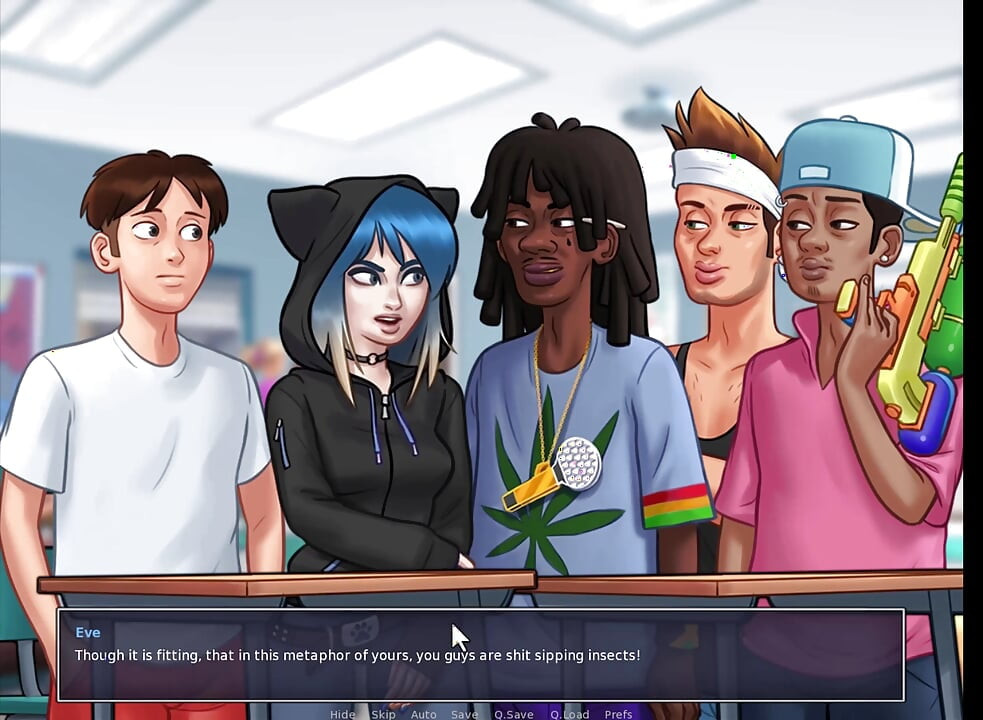 Summertime Saga: I've seen Grace's boobs and Eve's hot body