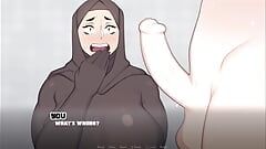 Hijab bär milf bredvid - Mariam blev knullad