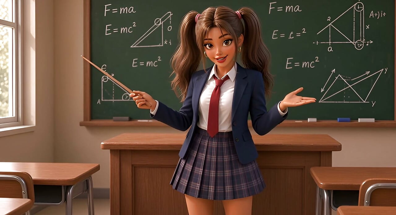 Stayed After School and Teen Teacher Showed Me a Few Lessons