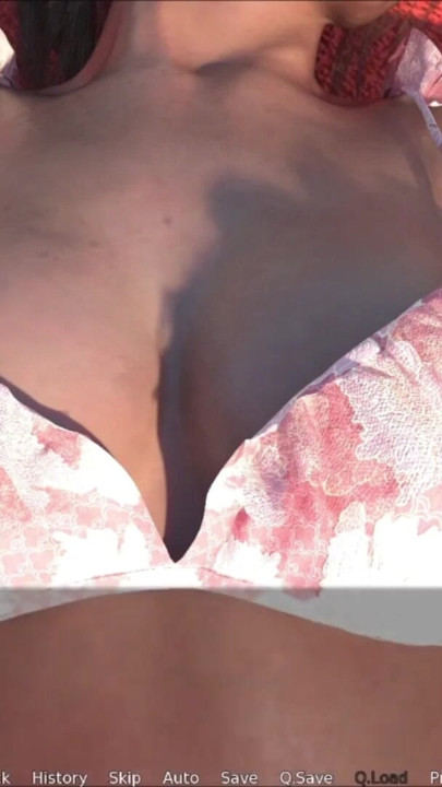 Stepson Applying Sunscreen On Stepmom Body On Beach And Massaging Her Boobs | Clip 1