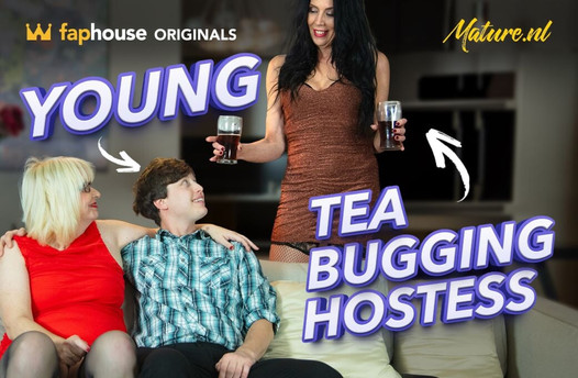 Young Tea Bugging the Hostess