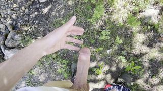 Outdoor cumshot