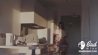 Dirty Chinese damsel seduces stranger and elations her boyduddy all night - Asian slut!