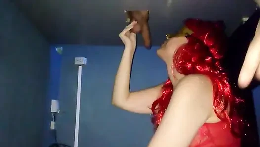 Meja peras susu, crot di mulut