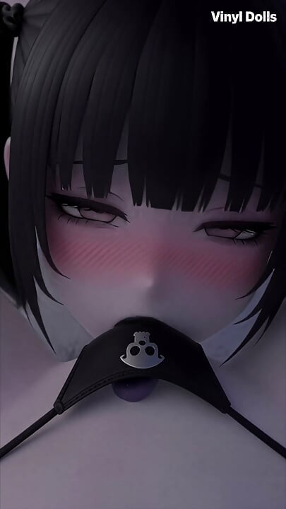 Dullahan Solo 3D _ Headless Anime Girl Uses Her Detached Head to Lick Herself