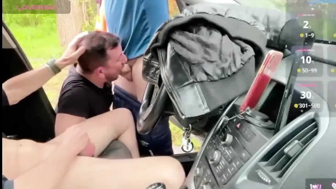Hot Fun in My Car at a Cruising Spot ,and a Voyeur Watching Us