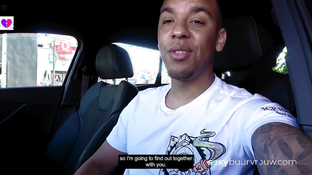 Interracial: Black guy fucks teen in his car (Holland porn)