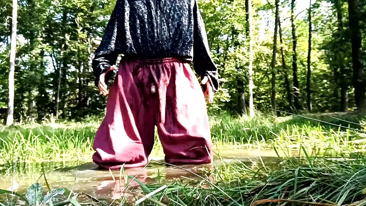Soaking old sweatpants