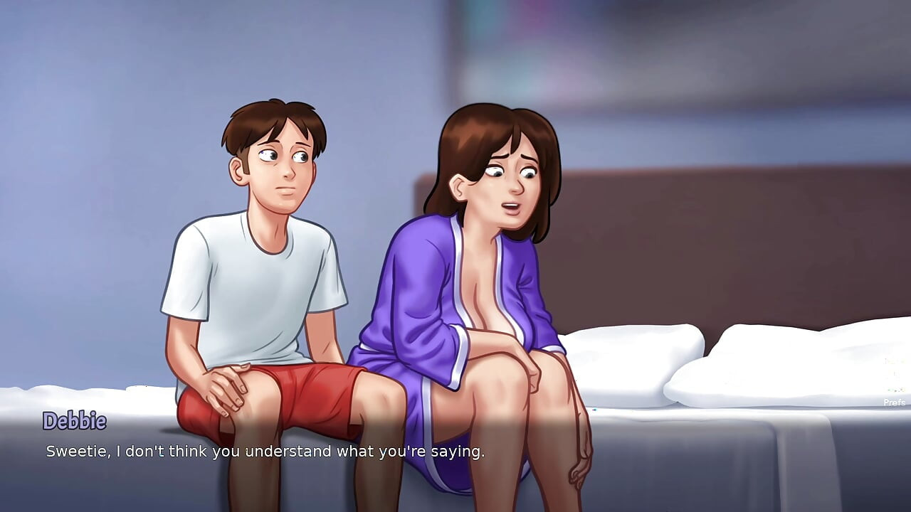 Stepson sniffs her Stepmom Panty while masturbating (Summertime Saga)