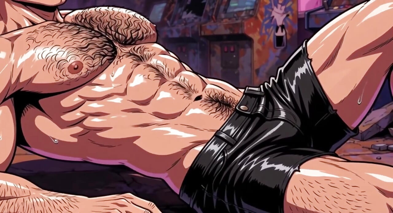 Sweaty Hunks in Arcade Animation