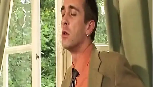 Blonde German Hot Mom with Big Boobs Gets Anal Fucked in Retro Scene