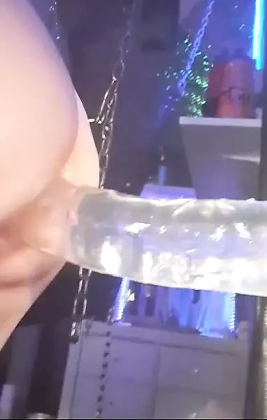 Transparent Dildo in Playroom