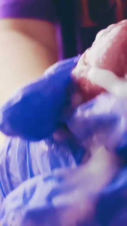 ASMR Masturbation in Gloves - A lot of cum | Clip 3
