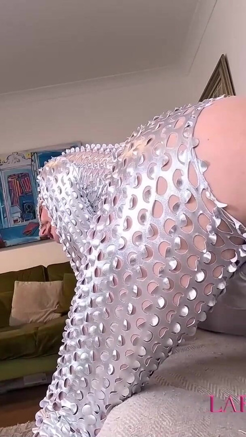 British Lassie Lara Latex is a Real Firecracker at LarasPlayground | Clip 1