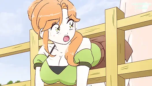 Alex sengaja terjebak di pagar rumah dan Steve ngentot memeknya habis-habisan! Hentai (seks anime porno)4k 2026