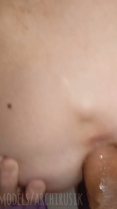 A young stepson develops his beautiful smooth hole with daddy's big dick! | Clip 2