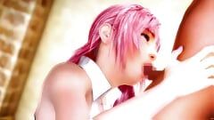 Linda estudante de cabelo rosa (parte 01) - Hentai 3d 90