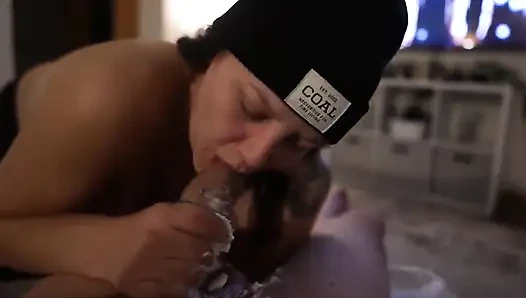 Messy Sloppy Foreplay Slut MILF Drains Load