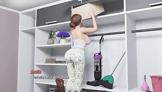 Stepmom Needs Help For Cleaning House Alex Rubbing Her Ass