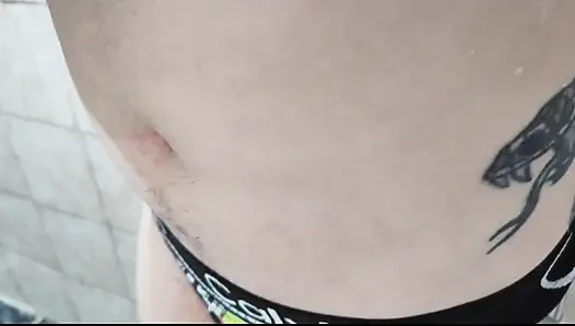 I Caress, Squeeze and Inflate My Hairy Belly