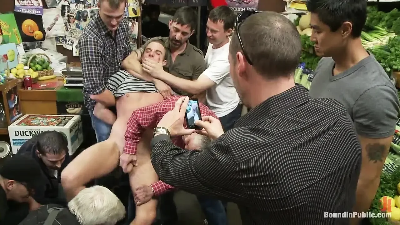 Studly Shoplifter Gets an Eggplant up His Ass and a Face Full of Cum