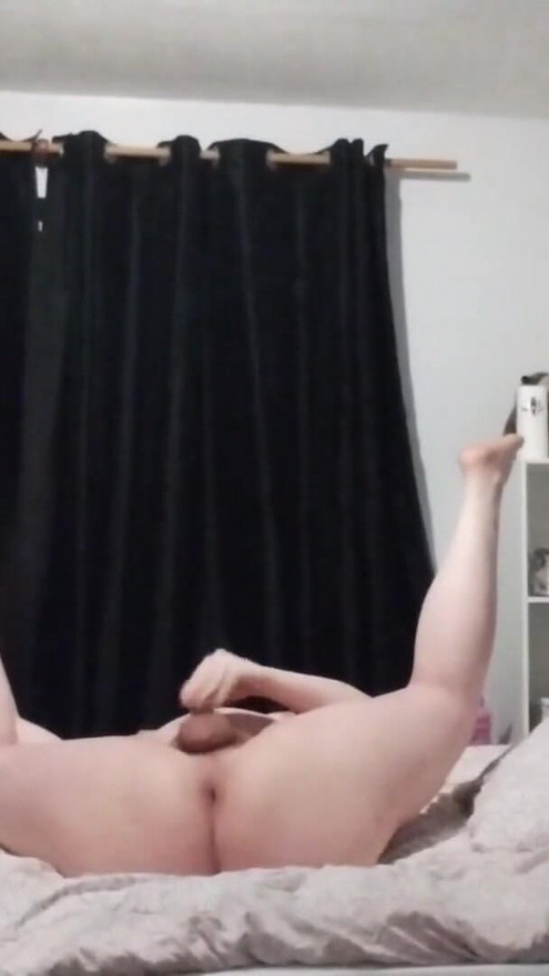 Stretching wide open on my big new bed | Clip 2