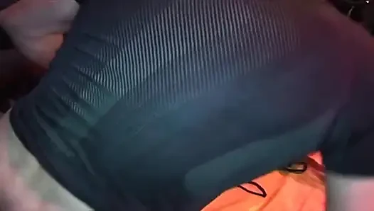Collared, rothaarige MILF nimmt mehrere schwänze und ladungen