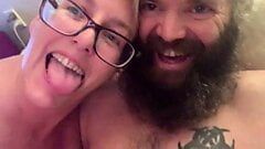 Littlekiwi gives husband evening release with cumshot on tits