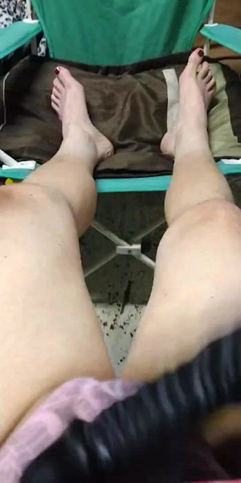 slapping my tiny balls with bbc dildo