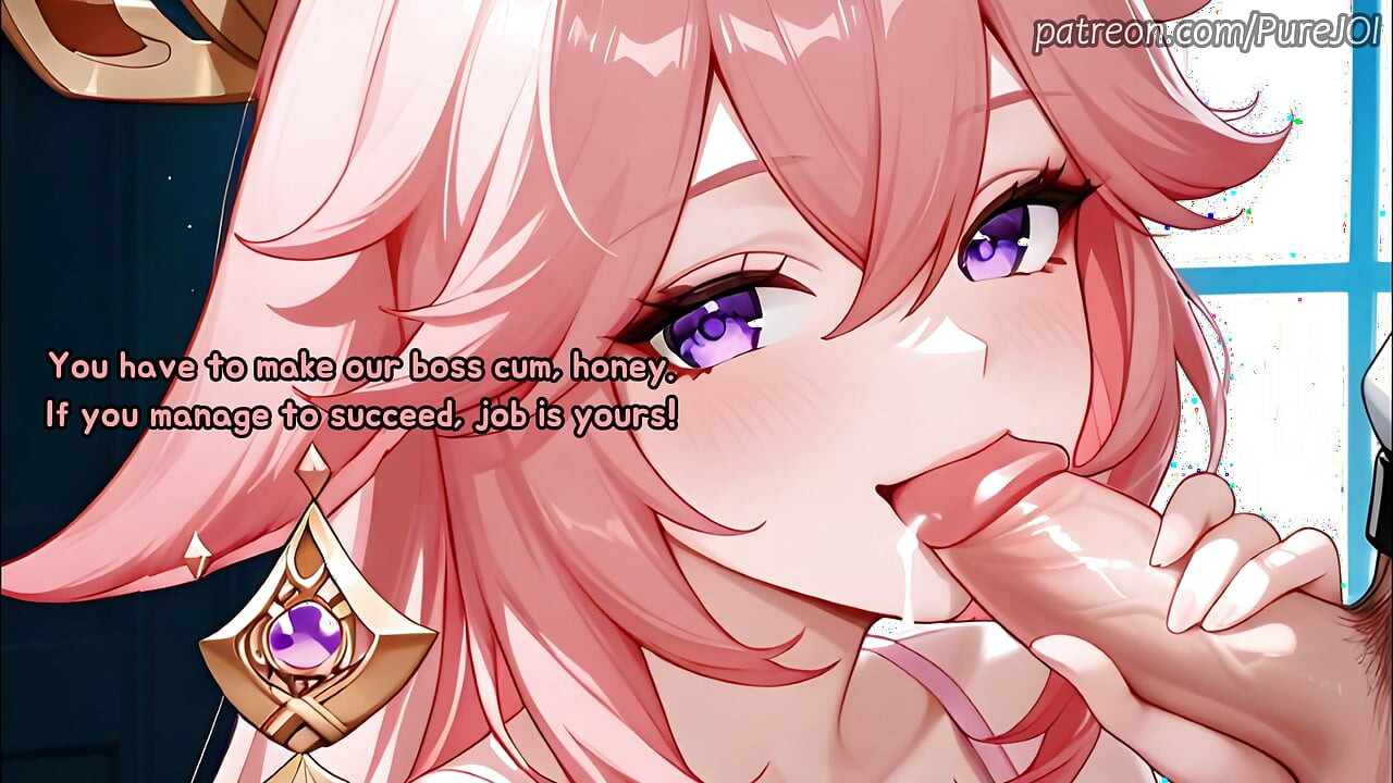 Pass 5 interviews with Genshin Impact girls to get a job (Sex JOI)