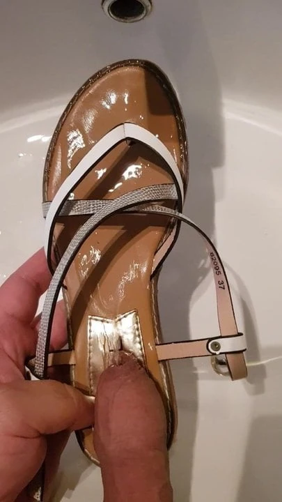Pissed on her favorite flip flop
