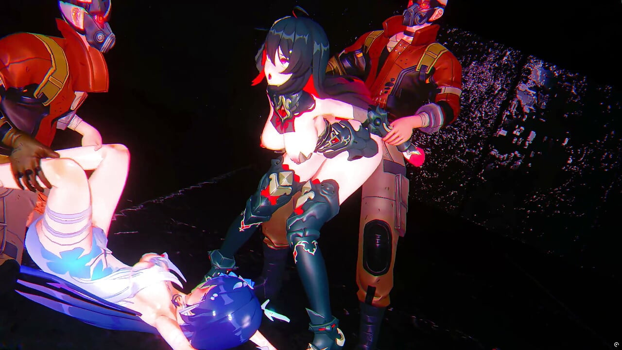 Honkai Impact - грубый секс с большим черным членом Seele Vollerei - 3D хентай анимация