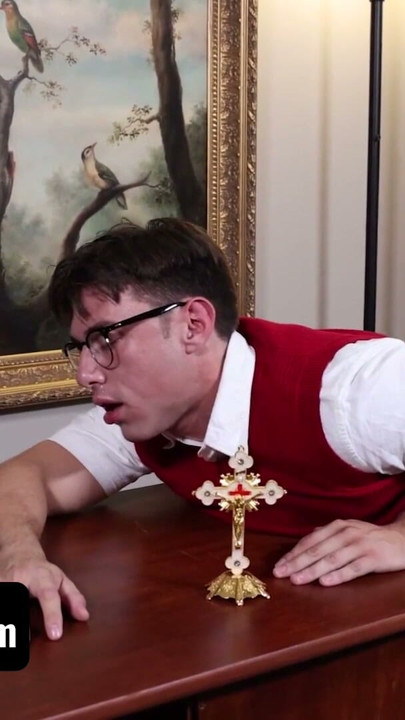 Nervous Church Twink Makes Sinful Confession But The Big Dick Catholic Priest Wants To Pound His Ass | Clip 2