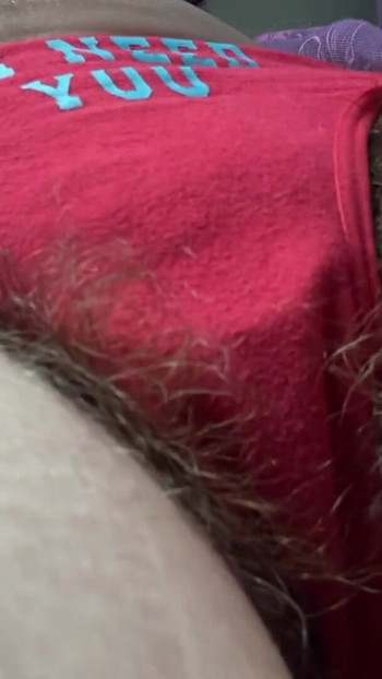 Iconic moment from "10 minutes of hairy pussy in your face"