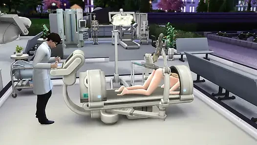 Doctor can't resist beautiful patient. The Sims