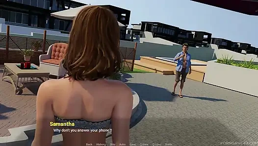 Before My Husband Comes Back...- Cheating Wife Begs for It by the Pool!- Away From Home- Hot Scene #1- Vatosgames- by Porngame4u