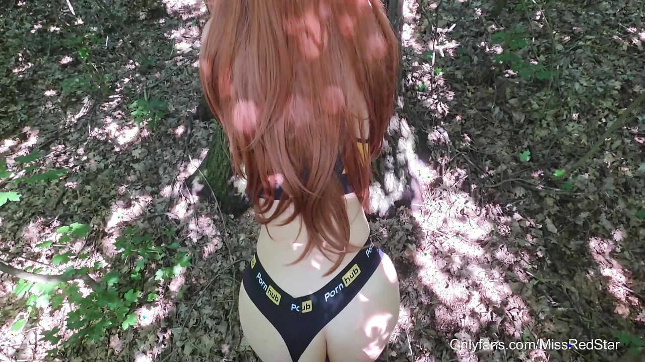 Fuck and Suck BIG Tits Stranger in Woods