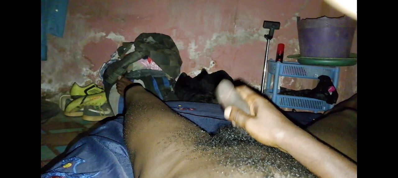 The African Black Guy, Bobby Johnson is just stroking and caressing his dick against his laps for fun