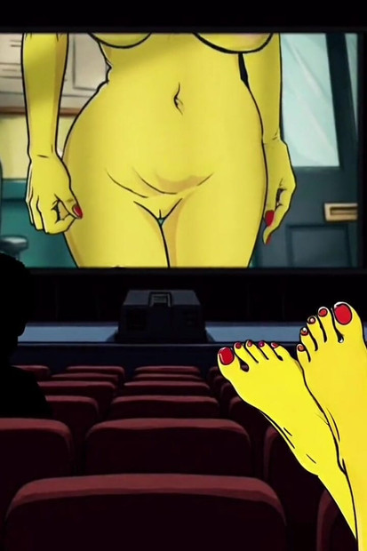 Tarantino Parody. Once Upon Time a... Housewife Mrs Sinpsom Teases with Dirty Feet. Cartoon Foot Fetish