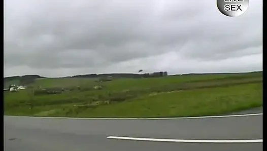 Blonde girl lets her boyfriend finger her in the car