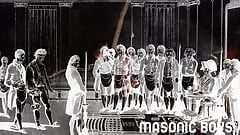 MasonicBoys Νευρικός Austin Young σαρκικά χρησιμοποιείται μπροστά σε σεξουαλική λατρεία