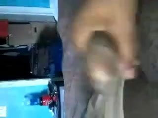 Black Guy Jacks His Big Cock and Cums