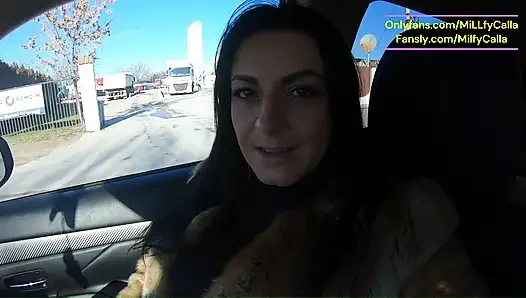Tight Cameltoe Tease, Public Lingerie Shopping & Facial by the Train Tracks