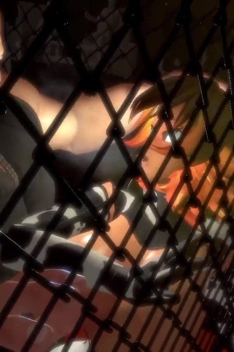 Anime Cow Girl Pounded Hard Against the Cage